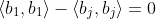 \langle b_1,b_1 \rangle - \langle b_j,b_j \rangle = 0